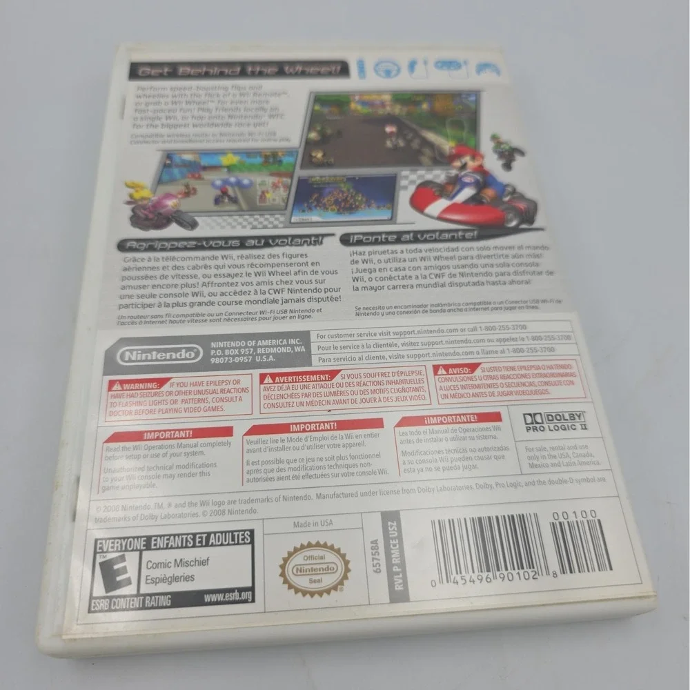 Mario Kart Wii (Nintendo Wii, 2008) With Manual And case Tested Working